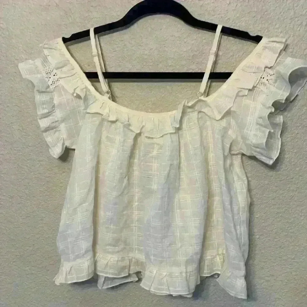 Wild Blue x Sadie Robertson sz xs boho festival concert bridal crochet ruffles - Picture 5 of 6